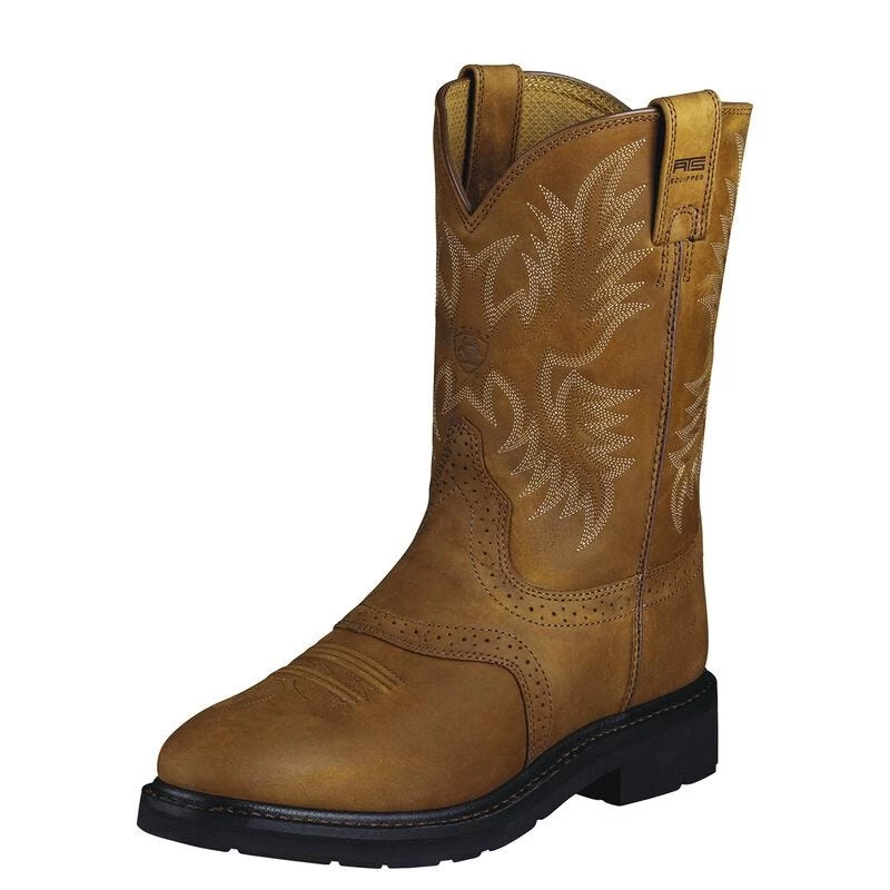 Ariat Boots: Men's 10002304 Aged Bark Slip-Resistant Cowboy Boots 3 Ariat Boots: Men's 10002304 Aged Bark Slip-Resistant Cowboy Boots