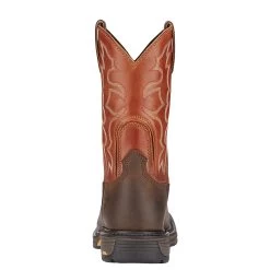 Ariat 10005888 Men's Workhog Orange Square Toe Cowboy Boots 9 Ariat 10005888 Men's Workhog Orange Square Toe Cowboy Boots -Work Shoes Store 10005888 heel
