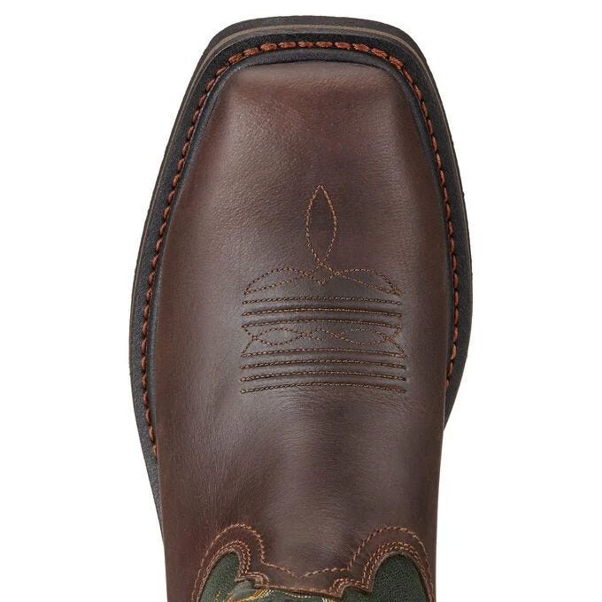 Ariat Boots: Men's 10017434 Brown Green Sierra Wide 10" Steel Toe Slip Resistant Pull On Work Boots 3 Ariat Boots: Men's 10017434 Brown Green Sierra Wide 10" Steel Toe Slip Resistant Pull On Work Boots