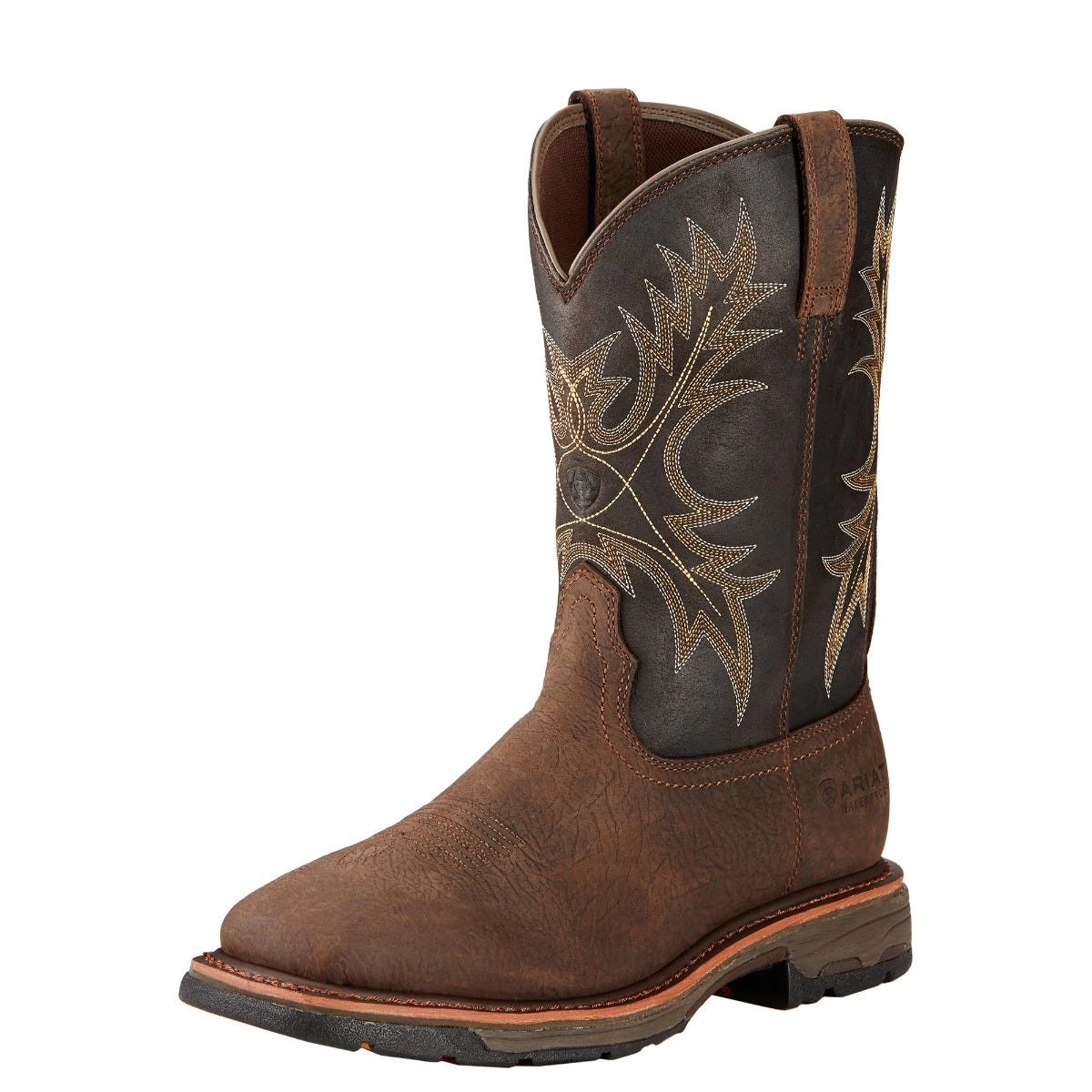 Ariat Boots: Men's 10017436 Brown WorkHog Wide H20 11" Waterproof Pull On Work Boots 3 Ariat Boots: Men's 10017436 Brown WorkHog Wide H20 11" Waterproof Pull On Work Boots