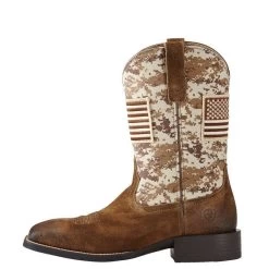 Ariat Boots: Men's 10019959 Antique Mocha Suede Sport Patriot Western Boot 10 Ariat Boots: Men's 10019959 Antique Mocha Suede Sport Patriot Western Boot -Work Shoes Store 10019959 side
