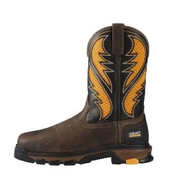Ariat Boots: Composite Toe 10020072 Men's Brown Pull On Intrepid Venttek Work Boots -Work Shoes Store 10020072 side