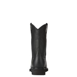 Ariat Boots: Men's Black 10021473 Sierra Pull On Steel Toe Work Boots -Work Shoes Store 10021473 heel