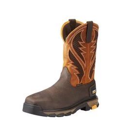 Ariat Boots: Men's 10023042 Brown Orange Intrepid VentTek 11" Composite Toe Slip Resistant Pull On Work Boots 11 Ariat Boots: Men's 10023042 Brown Orange Intrepid VentTek 11" Composite Toe Slip Resistant Pull On Work Boots -Work Shoes Store 10023042 3 4 front