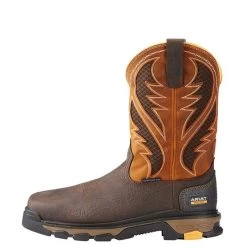 Ariat Boots: Men's 10023042 Brown Orange Intrepid VentTek 11" Composite Toe Slip Resistant Pull On Work Boots 10 Ariat Boots: Men's 10023042 Brown Orange Intrepid VentTek 11" Composite Toe Slip Resistant Pull On Work Boots -Work Shoes Store 10023042 side