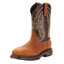 Ariat Boots: Men's 10024966 Brown WorkHog Xt 11" Waterproof Carbon Toe Pull On Work Boots -Work Shoes Store 10024966 front