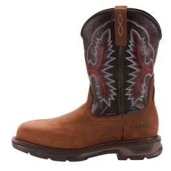 Ariat Boots: Men's 10024968 Brown WorkHog XT Carbon Toe 11" Waterproof Pull On Work Boots 10 Ariat Boots: Men's 10024968 Brown WorkHog XT Carbon Toe 11" Waterproof Pull On Work Boots -Work Shoes Store 10024968 side