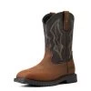 Ariat Boots: Men's 10034156 Destressed Brown Black Composite Toe H20 Western Work Boot