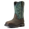 Ariat Boots: Men's 10038924 Brown Composite Toe H20 WorkHog Work Boot -Work Shoes Store 10038924 3 4 front