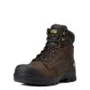 Ariat Boots: Women's 10040405 Dark Brown Steel Toe H20 6" Treadfast Work Boot -Work Shoes Store 10040405 3 4 front