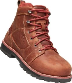 Keen Utility Boot: Women's 1022085 Gingerbread Black Seattle 6" Aluminum Toe Waterproof Work Boot -Work Shoes Store 1022085