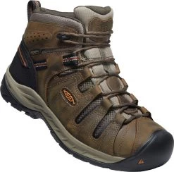 Keen Utility: Men's 1025613 Black Olive Brindle Flint II Mid Soft Toe Waterproof Work Boot