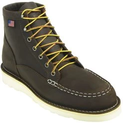 Danner Boots: Men's Brown Moc Toe 15563 Bull Run Soft Toe Work Boots -Work Shoes Store 15563 7 1 1