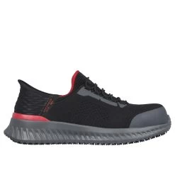 Skechers Work Shoes: Men's 200206 BKRD Black Red Composite Toe Slip-Ins Tilido Fletchit Work Shoe 9 Skechers Work Shoes: Men's 200206 BKRD Black Red Composite Toe Slip-Ins Tilido Fletchit Work Shoe -Work Shoes Store 200206 bkrdedit