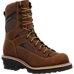 Georgia Boots: Men's GB00617 Brown Composite Toe 9" Waterproof LTX Logger Work Boot