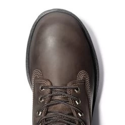 Timberland PRO Boots: Men's 38021 Brown Waterproof EH 6" Steel Toe Boots -Work Shoes Store 38021 1edit