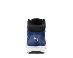 Puma Shoes: Men's 630075 Blue Black Composite Toe Mid Frontcourt Heritage Work Shoe -Work Shoes Store 630070 frontcourt blue blk mid back web