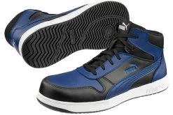 Puma Shoes: Men's 630075 Blue Black Composite Toe Mid Frontcourt Heritage Work Shoe -Work Shoes Store 630070 frontcourt blue blk mid pair