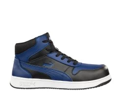 Puma Shoes: Men's 630075 Blue Black Composite Toe Mid Frontcourt Heritage Work Shoe