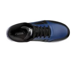 Puma Shoes: Men's 630075 Blue Black Composite Toe Mid Frontcourt Heritage Work Shoe -Work Shoes Store 630070 frontcourt blue blk mid top
