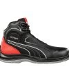 Puma Shoes: Men's 632615 Black Red Composite Toe Mid Touring EH Work Shoe -Work Shoes Store 632615 touring black mid single01 web
