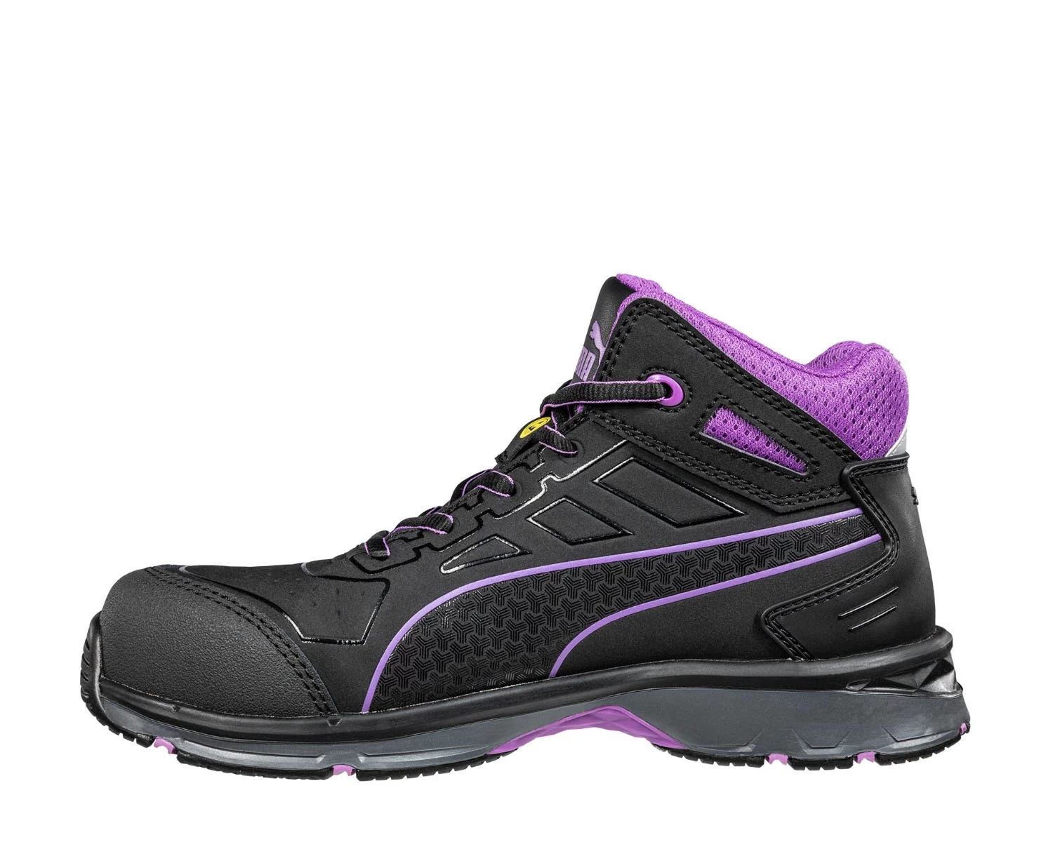Puma Shoes: Women's 633895 Black Purple 2.0 Composite-Fiberglass Toe Mid Stepper Work Shoe 4 Puma Shoes: Women's 633895 Black Purple 2.0 Composite-Fiberglass Toe Mid Stepper Work Shoe - Image 2