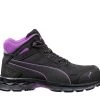 Puma Shoes: Women's 633895 Black Purple 2.0 Composite-Fiberglass Toe Mid Stepper Work Shoe -Work Shoes Store 633895 stepper 2 mid single01 web