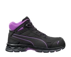 Puma Shoes: Women's 633895 Black Purple 2.0 Composite-Fiberglass Toe Mid Stepper Work Shoe