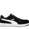 Puma Safety: Men's 640015 Black Composite-Fiberglass Toe Iconic Suede Low Work Shoe -Work Shoes Store 640015 iconic suede black low single01 web