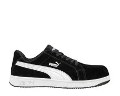 Puma Safety: Men's 640015 Black Composite-Fiberglass Toe Iconic Suede Low Work Shoe