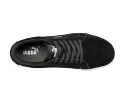 Puma Safety: Men's 640015 Black Composite-Fiberglass Toe Iconic Suede Low Work Shoe -Work Shoes Store 640015 iconic suede black low top web