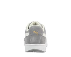 Puma Safety: Women's 640125 Grey Composite-Fiberglass Toe Iconic Suede Low Work Shoe -Work Shoes Store 640035 iconic suede grey low back web 1