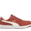 Puma Safety: Men's 640045 Red Composite-Fiberglass Toe Iconic Suede Low Work Shoe -Work Shoes Store 640045 iconic suede red low single01 web