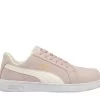 Puma Safety: Women's 640145 Pink Composite-Fiberglass Toe Iconic Suede Low Work Shoe -Work Shoes Store 640145 iconic suede pink wns low single01 web