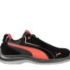 Puma Shoes: Men's 643445 Black Red Composite Toe Low Touring EH Work Shoe -Work Shoes Store 643445 touring black suede low single01