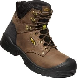Keen Utility Boots: Men's 1026489 Dark Earth Black Soft Toe 6" Waterproof Independence Boot