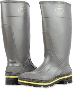 Servus Boots: Men's 75101 Gray Black Steel Toe Waterproof PVC 15IN Boot