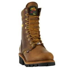 Thorogood Boots: Men's 804-3554 Brown CrazyHorse Insulated Steel Toe Logger Work Boot -Work Shoes Store 804 3554 3 416x416 1