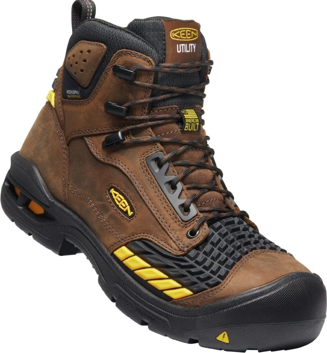 Keen Utility Boots: Men's 1025696 Dark Earth Black Troy 6" Carbon-Fiber Toe Waterproof Work Boot 3 Keen Utility Boots: Men's 1025696 Dark Earth Black Troy 6" Carbon-Fiber Toe Waterproof Work Boot