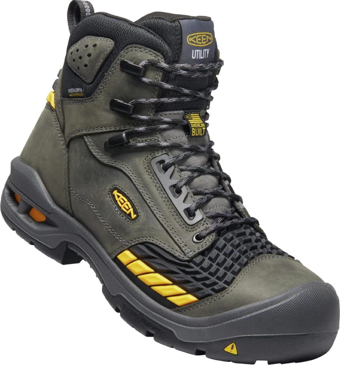 Keen Utility Boots: Men's 1025697 Magnet Black Troy 6" Carbon-Fiber Toe Waterproof Work Boot 5 Keen Utility Boots: Men's 1025697 Magnet Black Troy 6" Carbon-Fiber Toe Waterproof Work Boot - Image 3