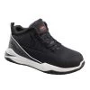 Avenger Shoes: Men's A1000 Black Alloy Toe Reaction Mid EH Slip Resistant Work Shoe