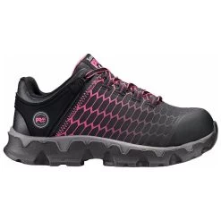 Timberland Pro Shoes: Women's A1I5Q Black Pink PowerTrain Sport Alloy Toe Athletic Work Shoes -Work Shoes Store a1i5q 1