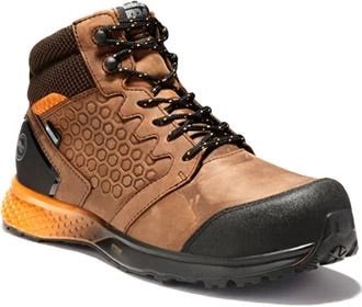 Timberland Pro Boots: Men's A1ZR1 Brown Orange Reaxion Composite Toe Waterproof Hiker 3 Timberland Pro Boots: Men's A1ZR1 Brown Orange Reaxion Composite Toe Waterproof Hiker