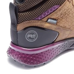 Timberland Pro Boots: Women's A219B Brown Purple Reaxion Composite Toe Waterproof Hiker -Work Shoes Store a219b 7edit