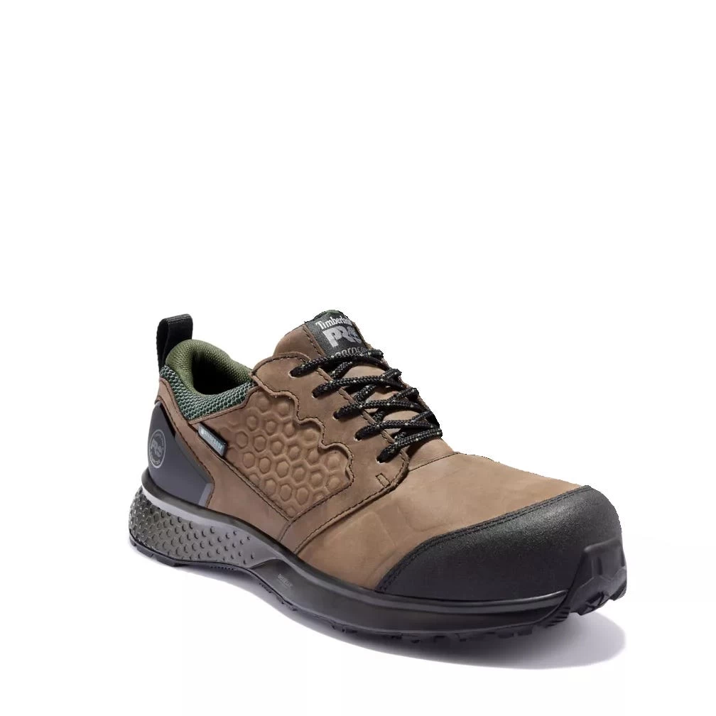 Timberland Pro Shoes: Men's A21PN Brown Green Reaxion Composite Toe Athletic Work Shoe 3 Timberland Pro Shoes: Men's A21PN Brown Green Reaxion Composite Toe Athletic Work Shoe