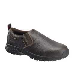 Avenger Shoes: Men's A7000 Flight Brown Alloy Toe Slip On Work Shoes