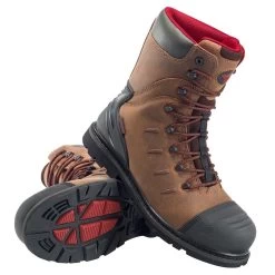 Avenger Boots: Men's A7556 Brown Composite Toe Hammer 8" Met Guard EH Waterproof Work Boot -Work Shoes Store a7556 8