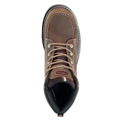 Avenger Boots: Men's A7607 Brown Soft Toe 6" Waterproof EH Moc Wedge Work Boot -Work Shoes Store a7607 5