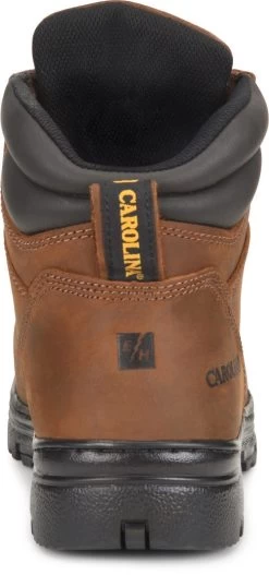 Carolina Boots: Men's CA3527 Brown Steel Toe Internal Met Guard EH Work Boots -Work Shoes Store ca3527 500xauto heel