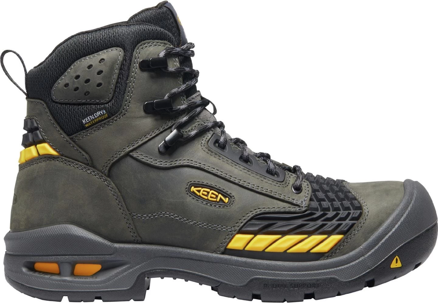 Keen Utility Boots: Men's 1025697 Magnet Black Troy 6" Carbon-Fiber Toe Waterproof Work Boot 3 Keen Utility Boots: Men's 1025697 Magnet Black Troy 6" Carbon-Fiber Toe Waterproof Work Boot